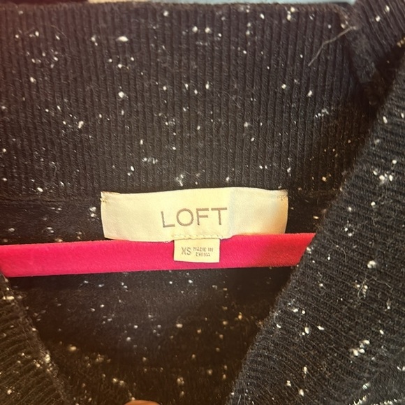 Loft black with white moon/gold star sweater size XS - Picture 2 of 3